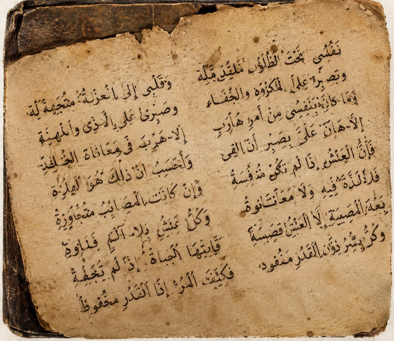 صفحة مخطوطة قديمة من الشعر النبطي